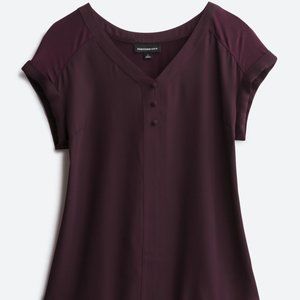 Fortune + Ivy Helina Mixed Material Blouse